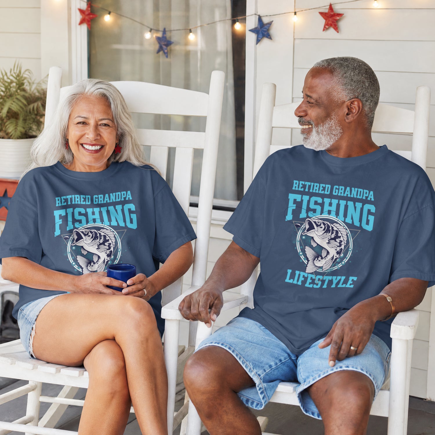 Retired Grandpa Fishing Lifestyle Shirt | Funny Bass Fishing T-Shirt | Retirement Gift for Grandpa