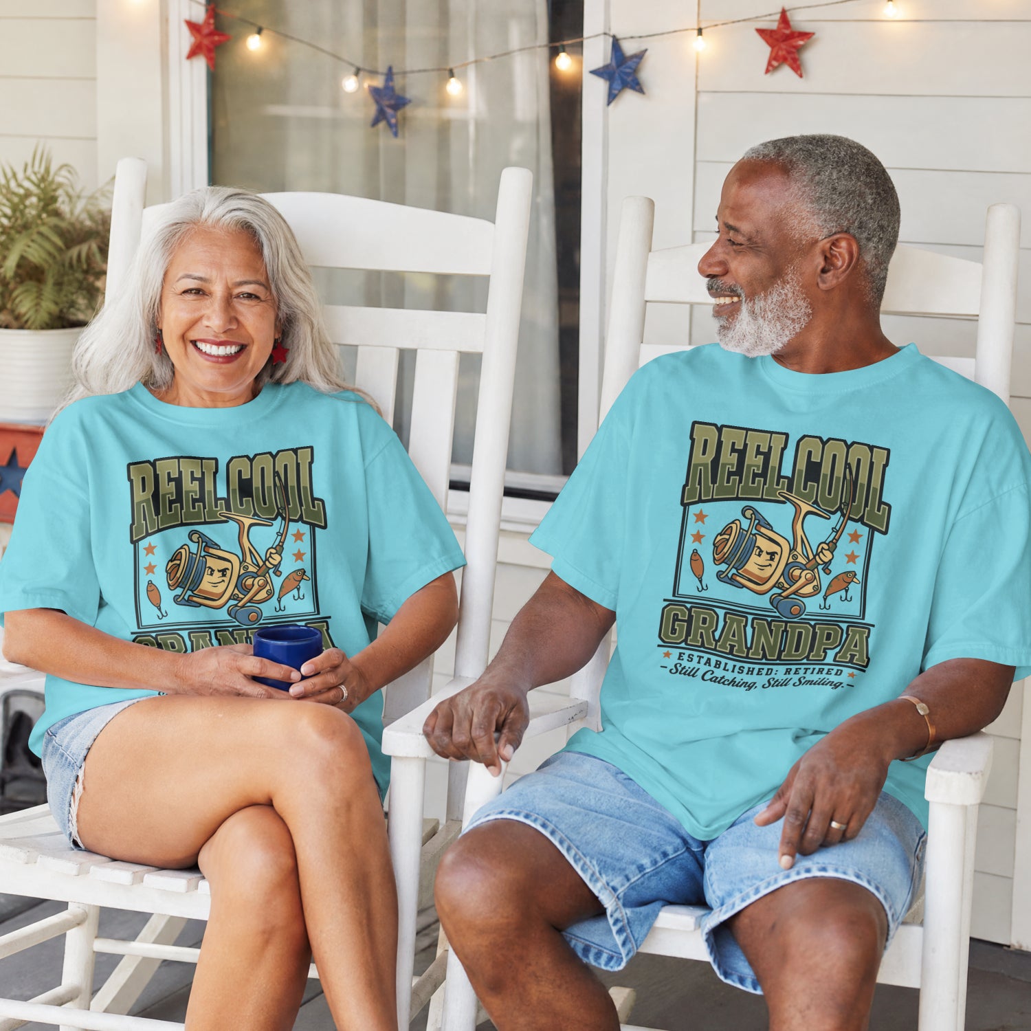 Reel Cool Grandpa Fishing Shirt | Funny Retired Fisherman T-Shirt | Grandpa Fishing Gift