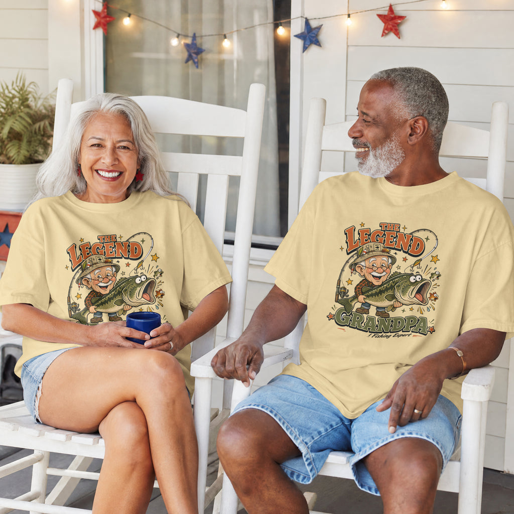 The Legend Grandpa Fishing Shirt | Funny Fisherman Grandpa Bass Fishing T-Shirt