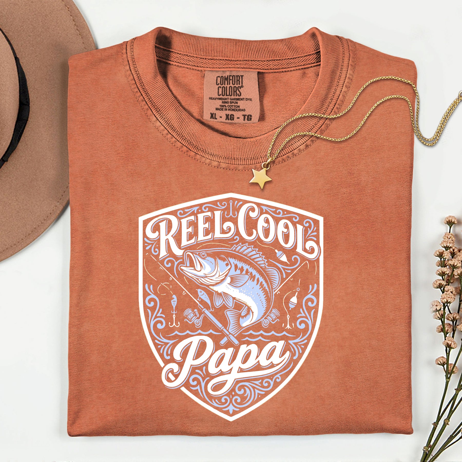 Reel Cool Papa Fishing Shirt | Vintage Bass Fisherman T-Shirt | Dad & Grandpa Fishing Gift