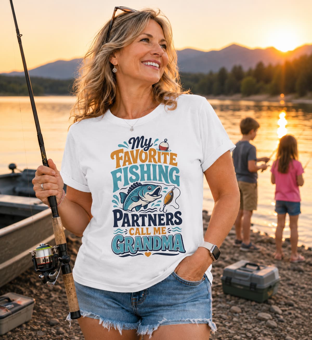 My Favorite Fishing Partners Call Me Grandma Fishing T-Shirt