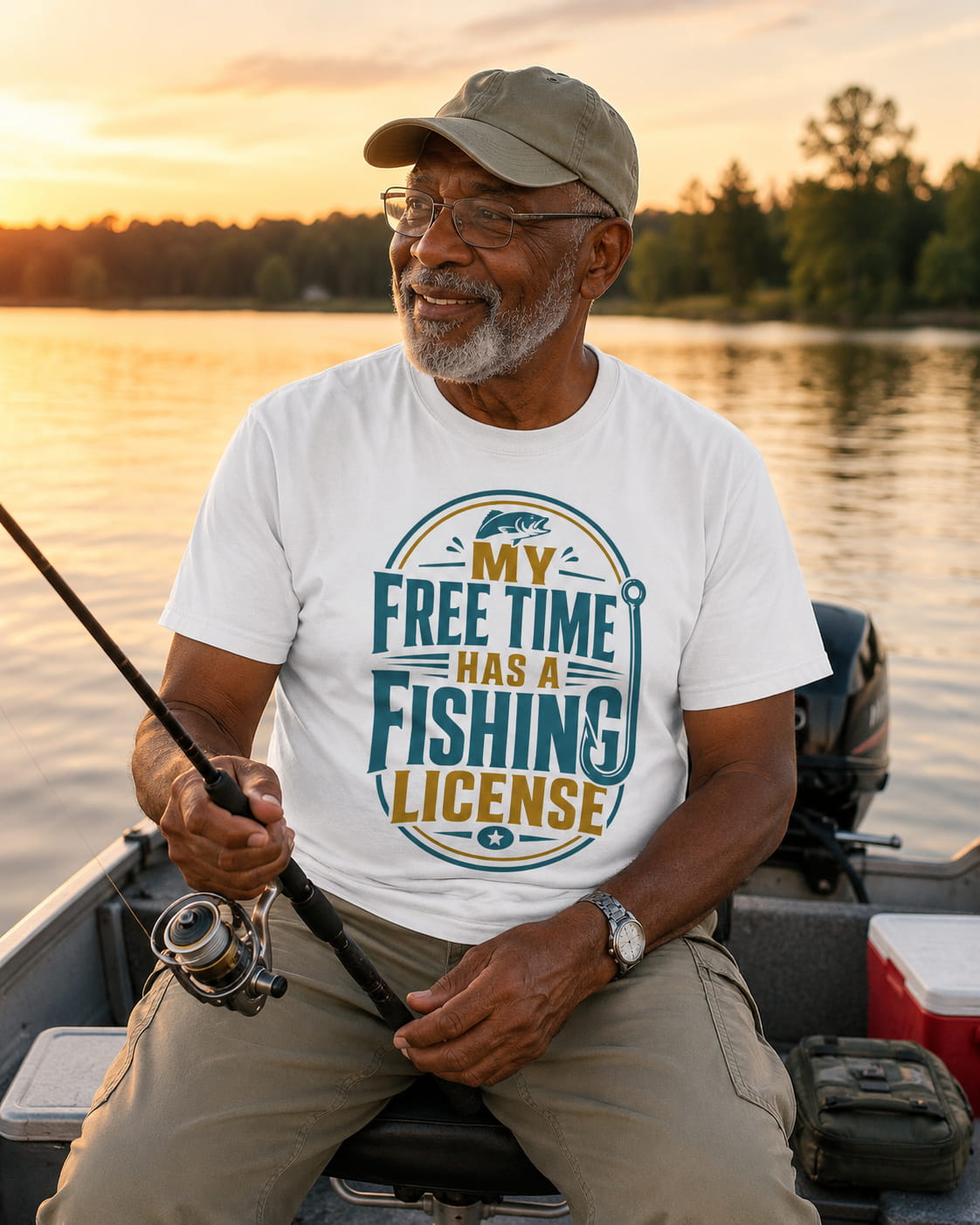 My Free Time Has a Fishing License T-Shirt – Funny Fishing Shirt, Angler Gift, Fisherman Tee