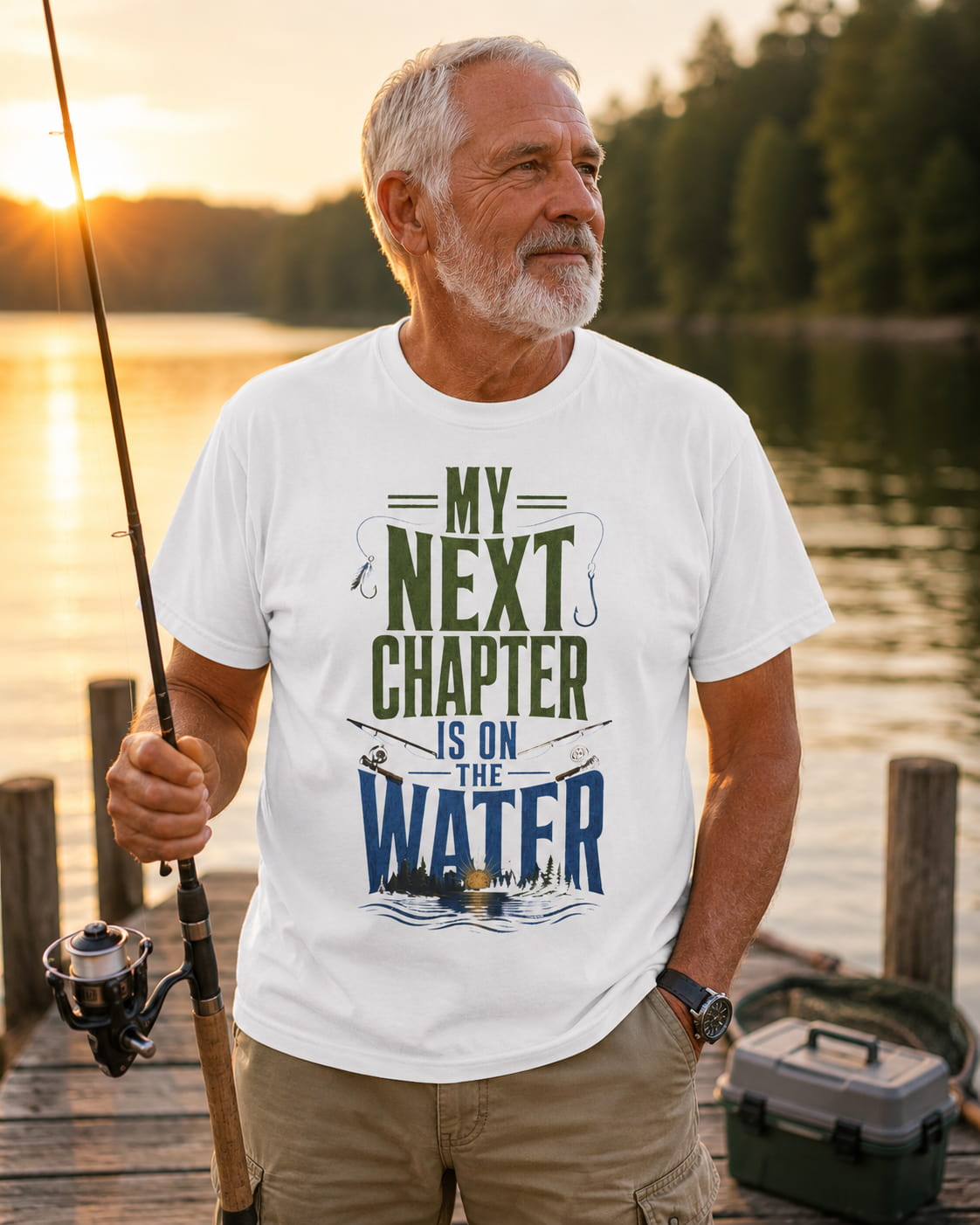 My Next Chapter Is On The Water Fishing Retirement T-Shirt | Unisex Fishing Shirt