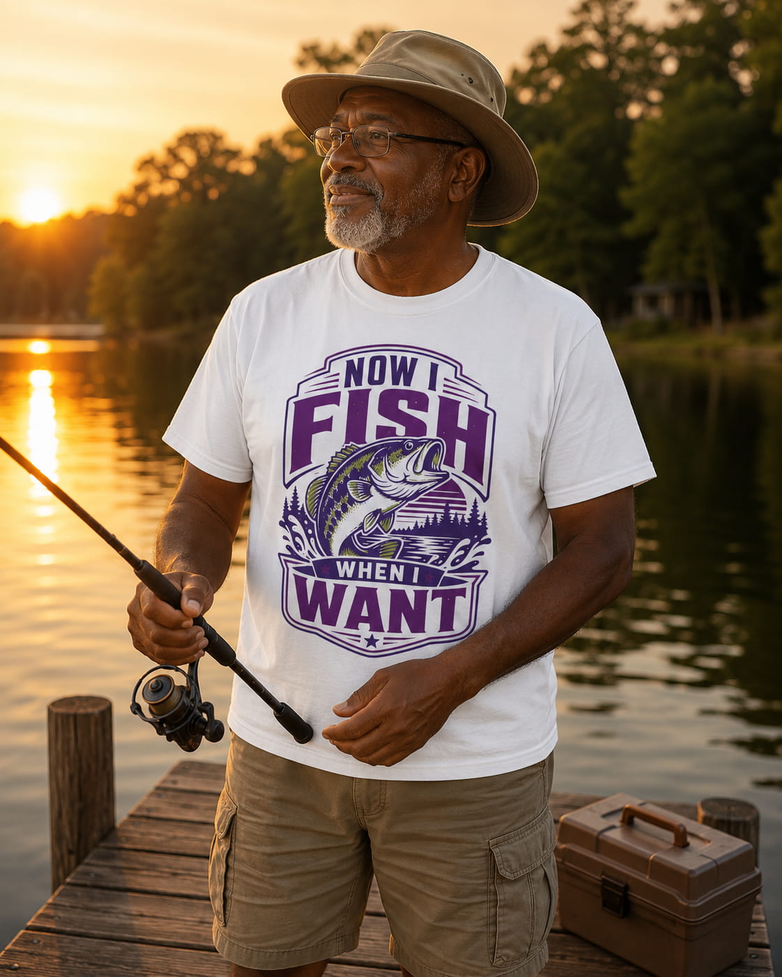 Now I Fish When I Want T-Shirt – Funny Fishing Shirt – Unisex Angler Tee