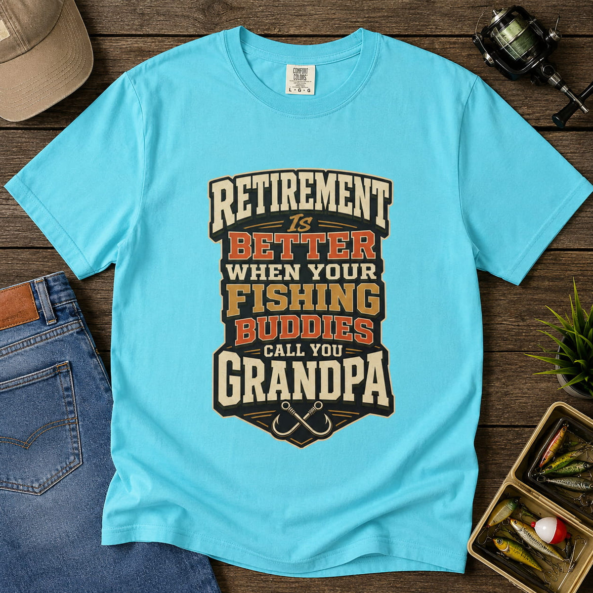 Retirement Is Better When Your Fishing Buddies Call You Grandpa – Funny Fishing Grandpa T-Shirt, Retirement Gift for Fisherman