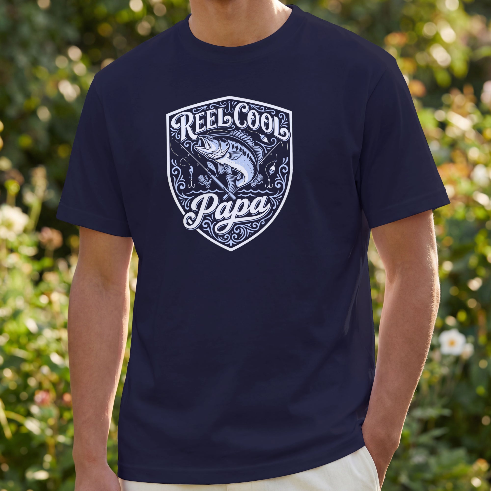 Reel Cool Papa Fishing Shirt | Vintage Bass Fisherman T-Shirt | Dad & Grandpa Fishing Gift